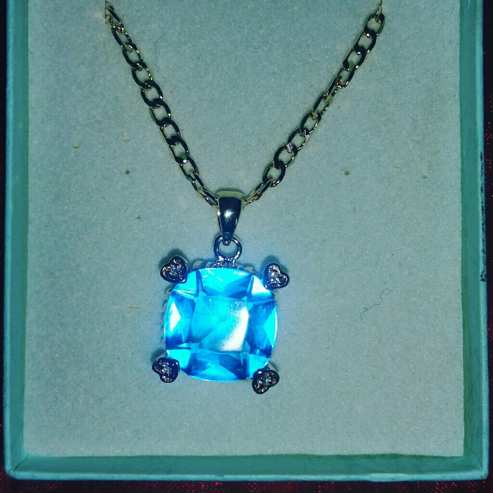 Necklace and Blue Stone Charm